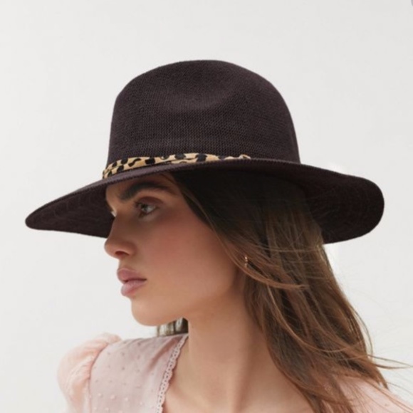 Penny Animal Print Leopard Boho Panama Peasant Hipster Hippie Desert Beach Hat